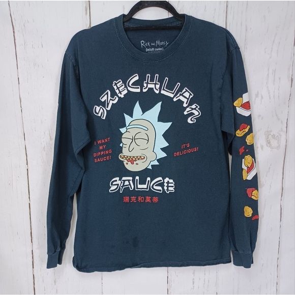 rick and morty Other - ❤️Rick and Morty Mens Black Szechuan Sauce Long Sleeve T Shirt Size M